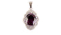 A Amethyst & White Cubic Zirconia Pendant.