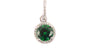 A Emerald & White Cubic Zirconia Pendant.