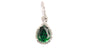 A Emerald & White Cubic Zirconia Pendant.