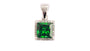 A Emerald & White Cubic Zirconia Pendant.