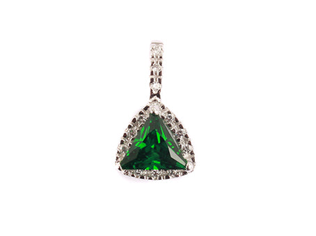 A Emerald & White Cubic Zirconia Earring.