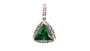 A Emerald & White Cubic Zirconia Pendant.