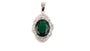 A Emerald & White Cubic Zirconia Pendant.