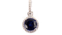 A Sapphire & White Cubic Zirconia Pendant.