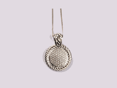 A White Cubic Zirconia Pendant