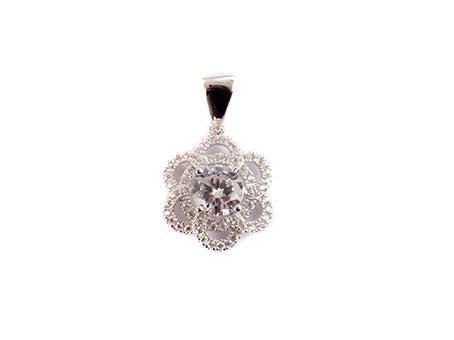 A White Cubic Zirconia Pendant.