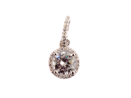 A White Cubic Zirconia Pendant.