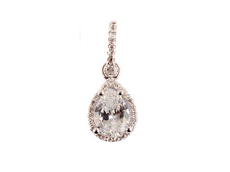 A White Cubic Zirconia Pendant.