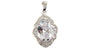 A White Cubic Zirconia Pendant.