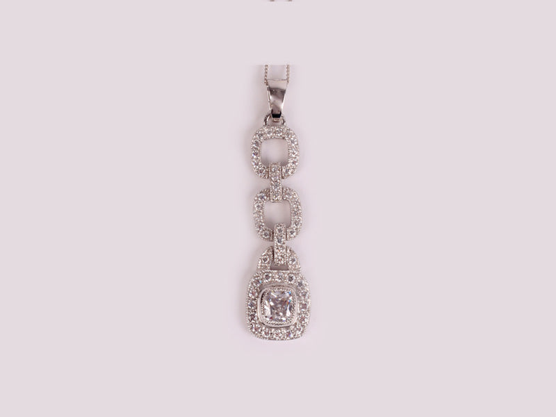 A White Cubic Zirconia Pendant