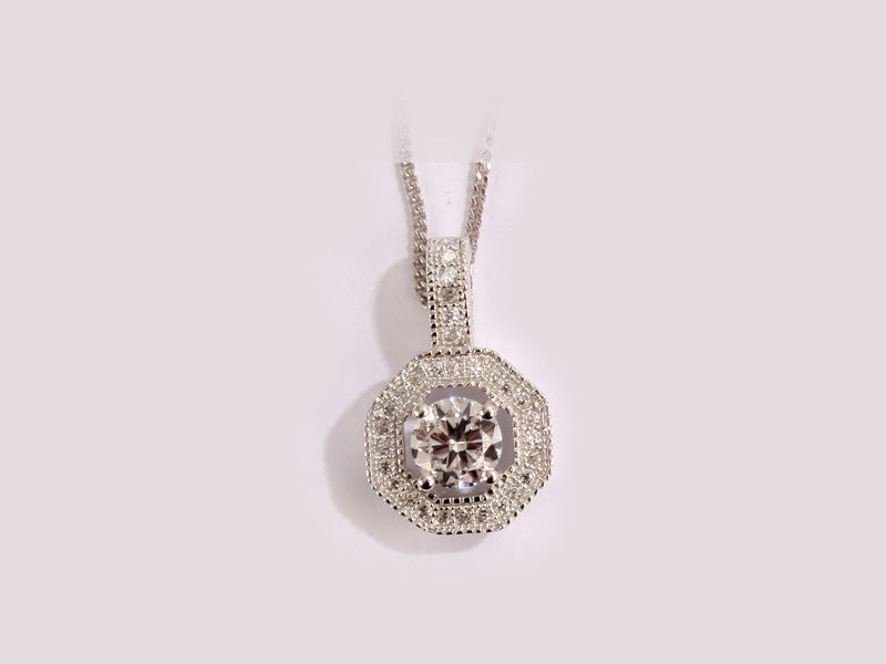 A White Cubic Zirconia Pendant