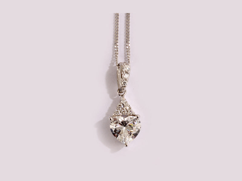 A White Cubic Zirconia Pendant