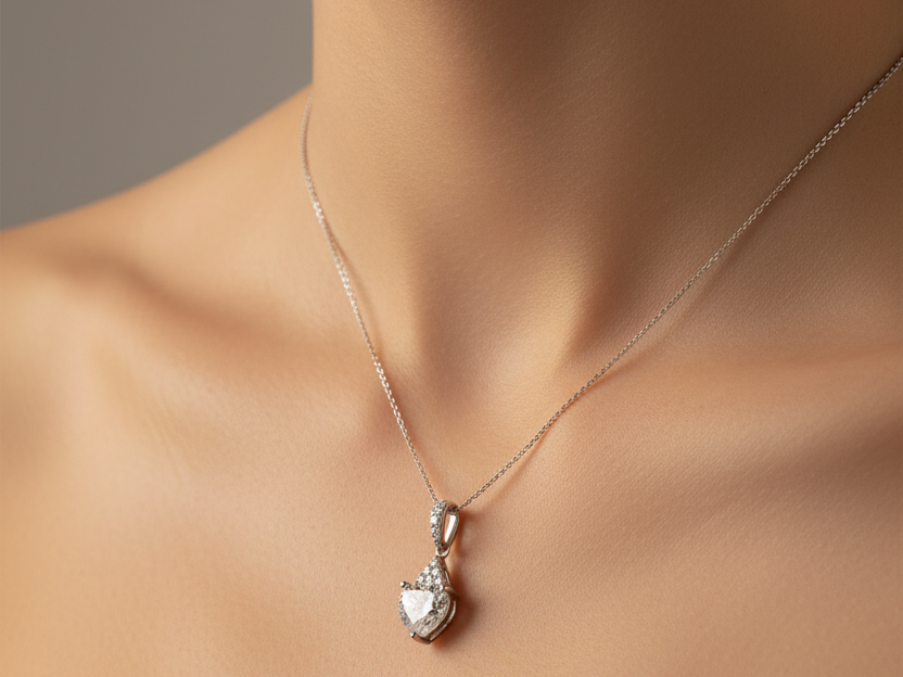 A White Cubic Zirconia Pendant