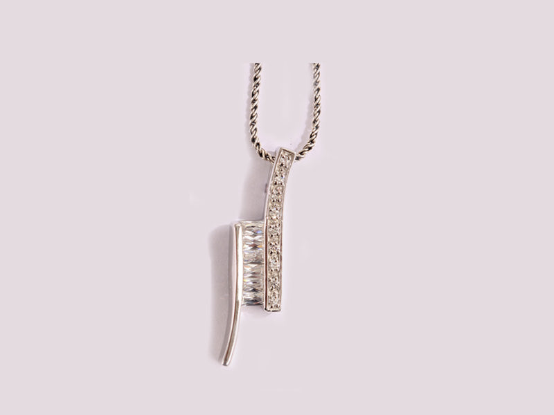 A White Cubic Zirconia Pendant