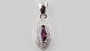 A Amethyst & White Cubic Zirconia Pendant.