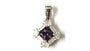 A Amethyst & White Cubic Zirconia Pendant.