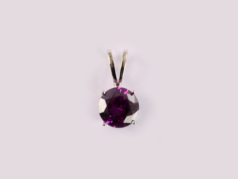 Amethyst Cubic Zirconia Pendant
