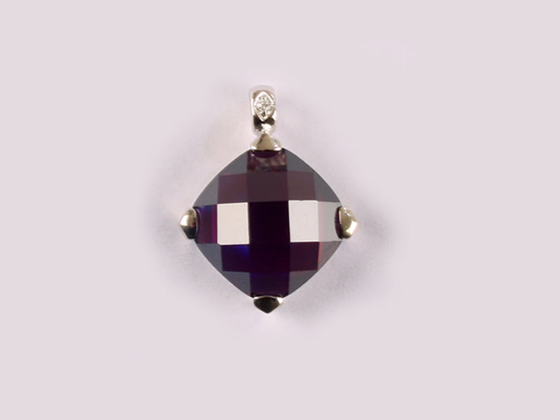 Amethyst Cubic Zirconia Pendant