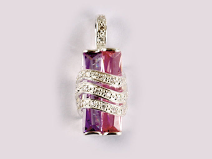 Pink Cubic Zirconia Pendant