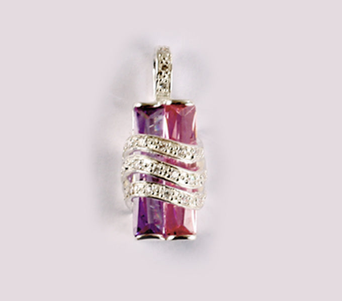 Pink Cubic Zirconia Pendant