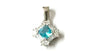 Aquamarine & White Cubic Zirconia Pendant.