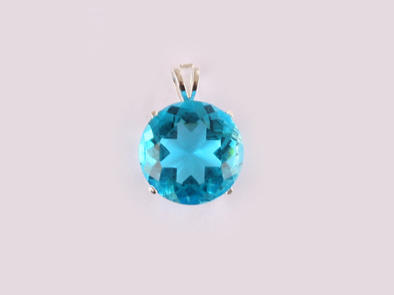 Aquamarine Cubic Zirconia Pendant