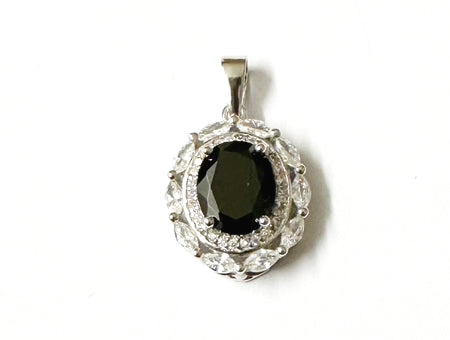 Black & White Cubic Zirconia Pendant.