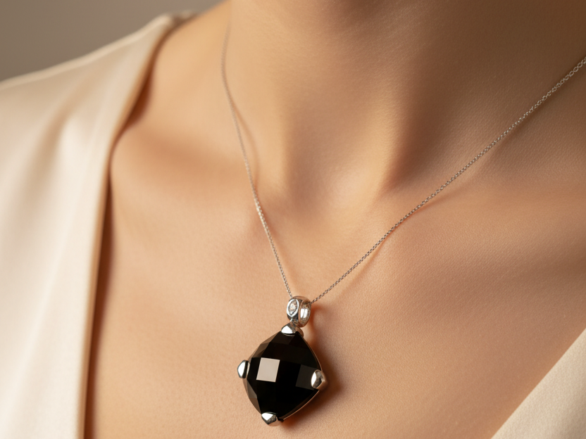 Black Cubic Zirconia Pendant