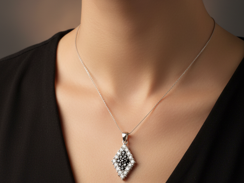 Black Cubic Zirconia Pendant