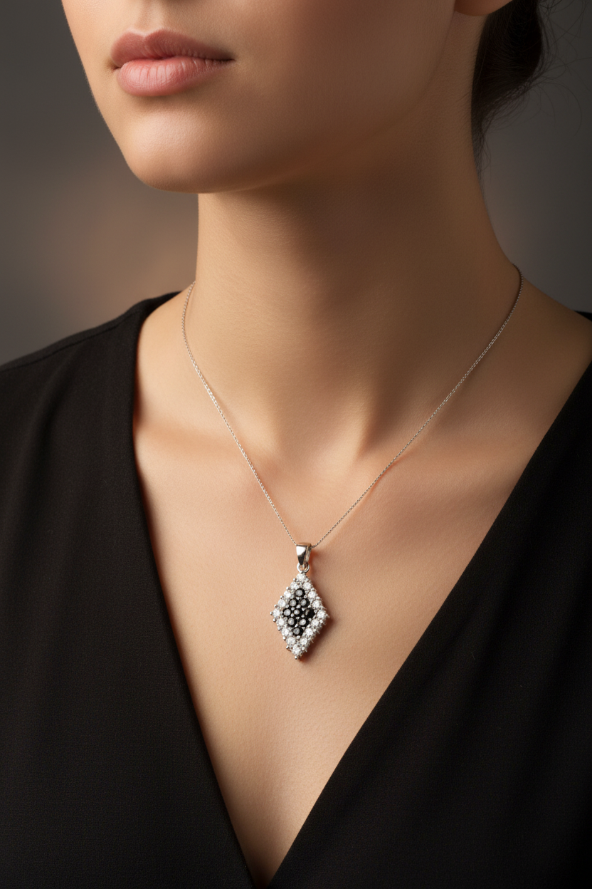 Black Cubic Zirconia Pendant