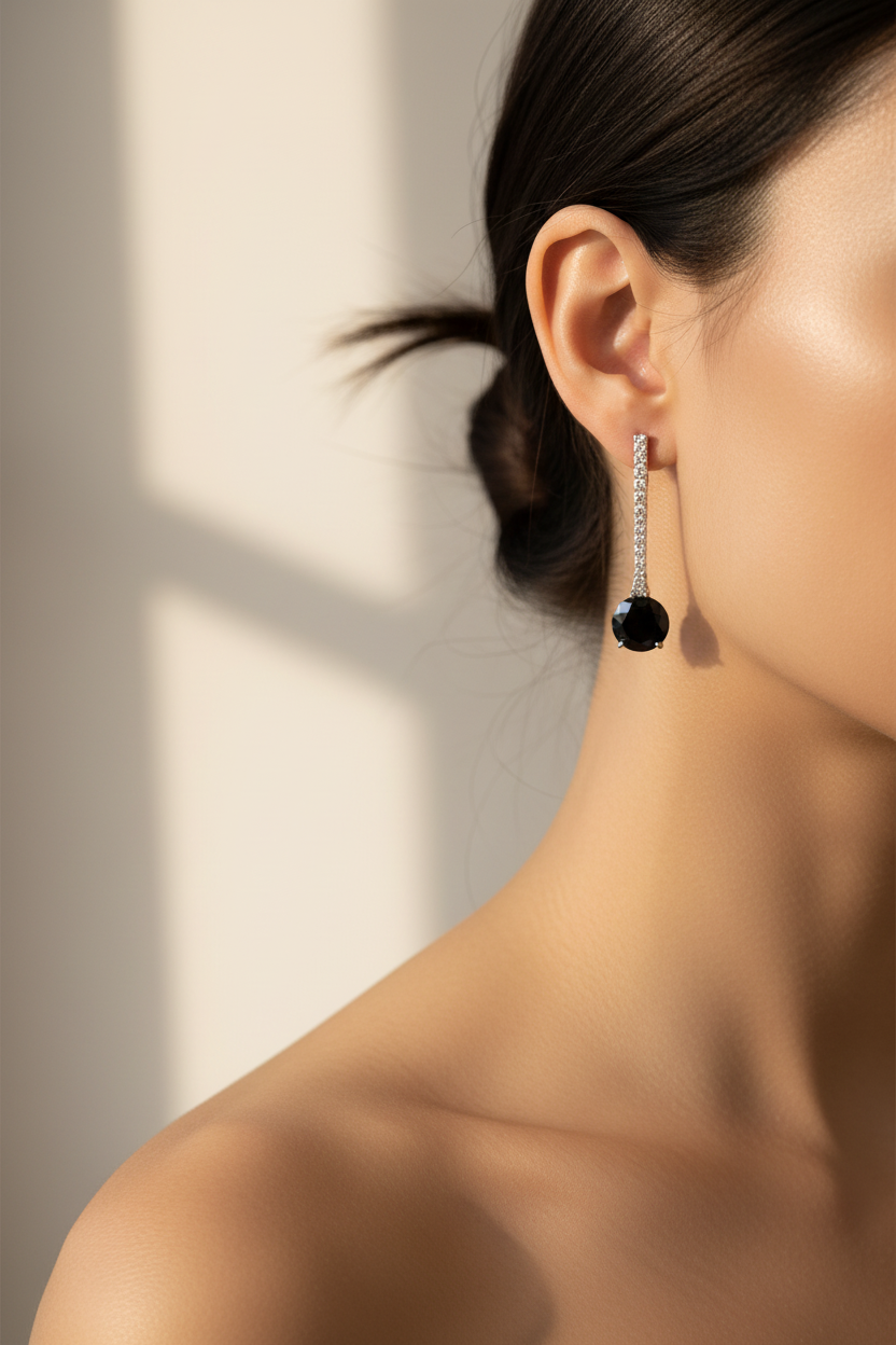 Black Cubic Zirconia Pendant