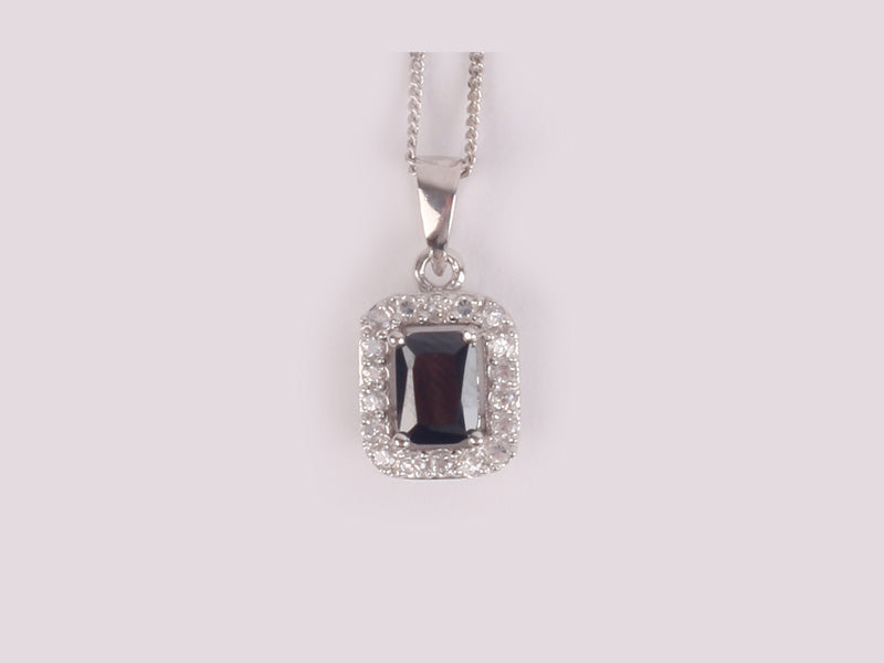 Black Cubic Zirconia Pendant