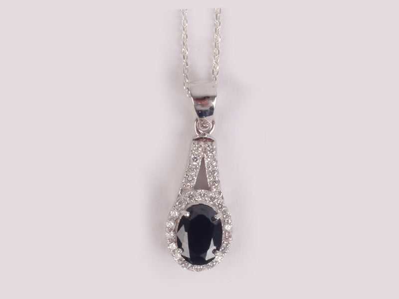 Black Cubic Zirconia Pendant
