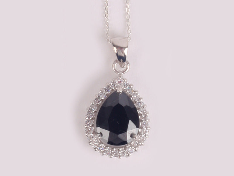Black Cubic Zirconia Pendant