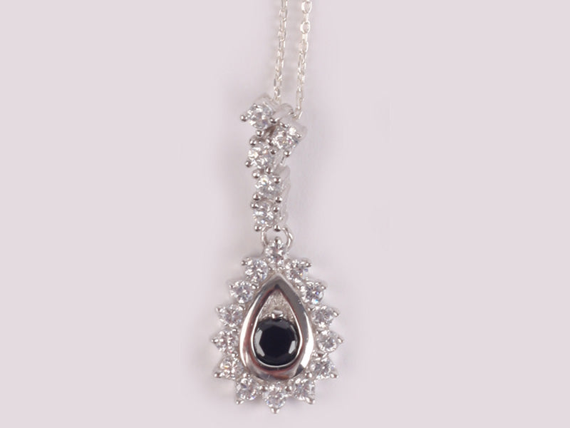 Black Cubic Zirconia Pendant