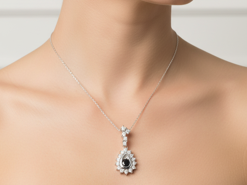Black Cubic Zirconia Pendant