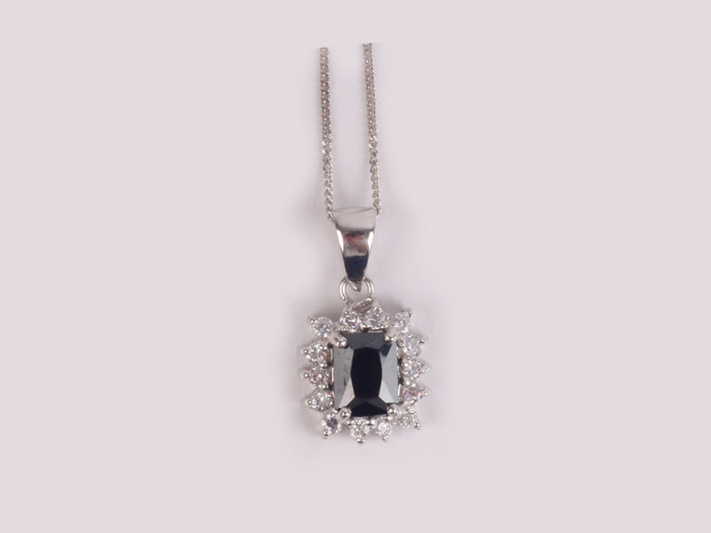 Black Cubic Zirconia Pendant