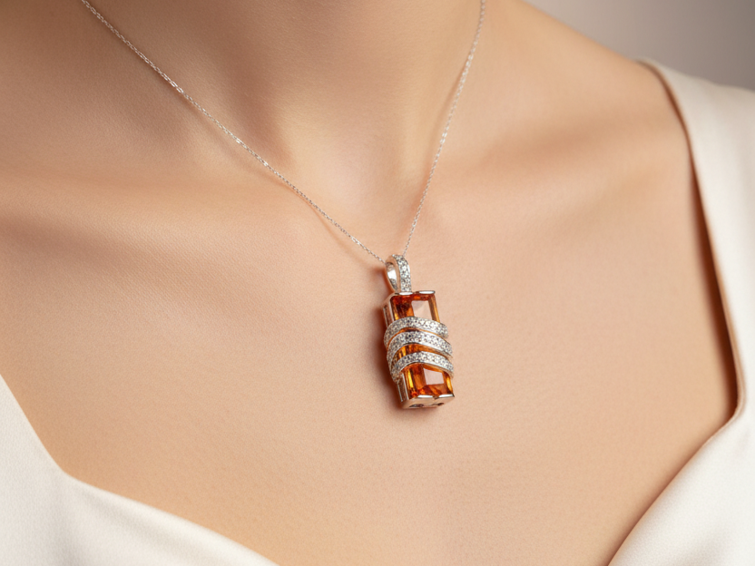 Champagne/Smokey Quartz Pendant