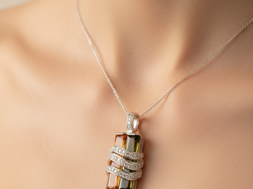 Champagne/Smokey Quartz Pendant