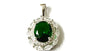 Emerald & White Cubic Zirconia Pendant.
