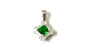 Emerald & White Cubic Zirconia Pendant.