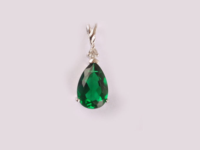 Emerald Cubic Zirconia Pendant