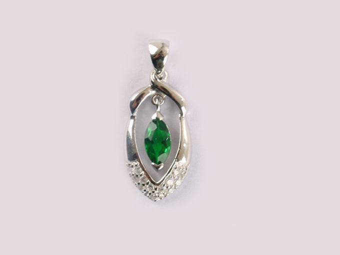 Emerald Cubic Zirconia Pendant
