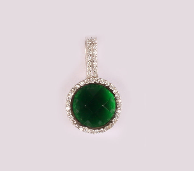 Emerald Cubic Zirconia Pendant