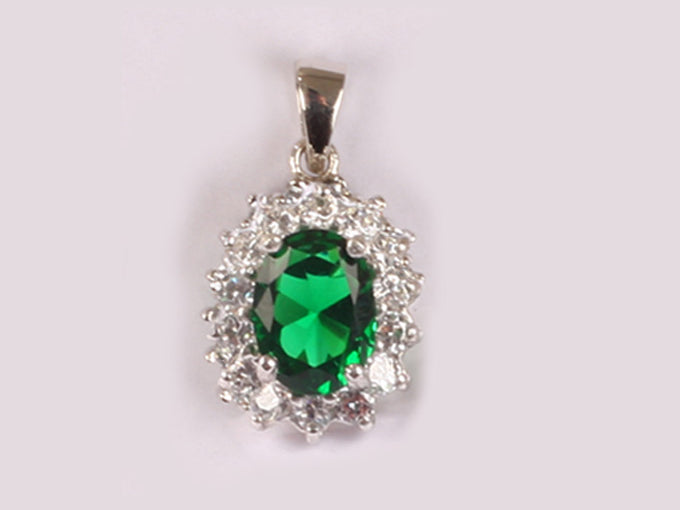 Emerald Cubic Zirconia Pendant