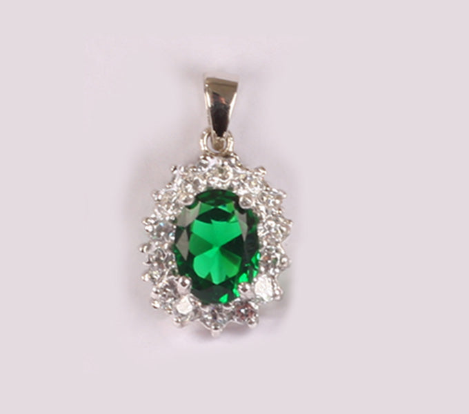 Emerald Cubic Zirconia Pendant