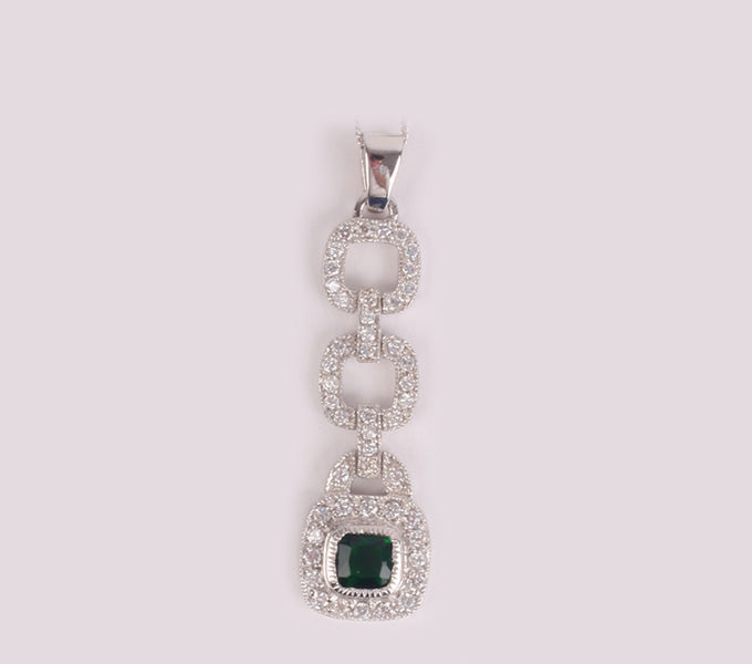 Emerald Cubic Zirconia Pendant