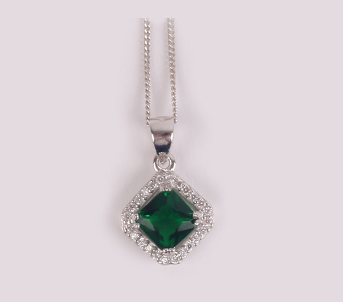 Emerald Cubic Zirconia Pendant