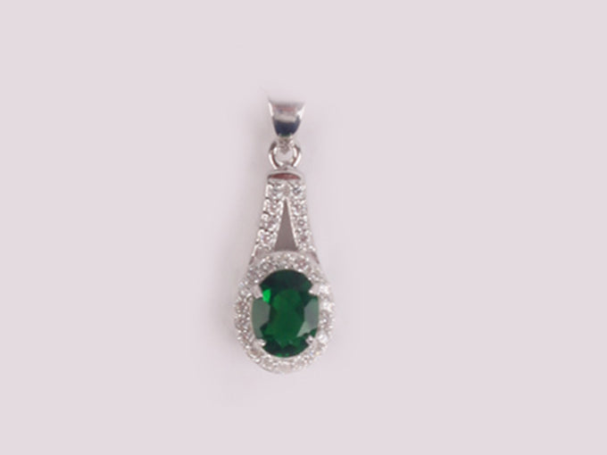 Emerald Cubic Zirconia Pendant