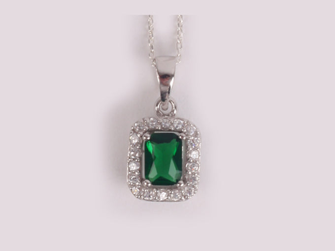 Emerald Cubic Zirconia Pendant